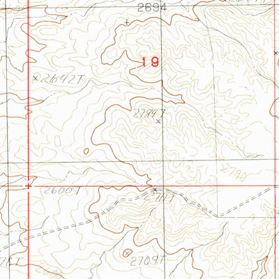 United States Geological Survey Hauck Coulee, MT (1983, 24000-Scale) digital map