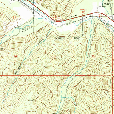 United States Geological Survey Haugan, MT-ID (1957, 62500-Scale) digital map