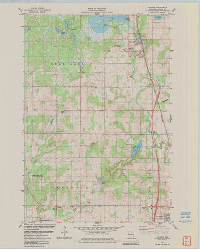 United States Geological Survey Haugen, WI (1982, 24000-Scale) digital map