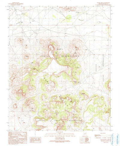 United States Geological Survey Hauke Mesa, AZ (1991, 24000-Scale) digital map
