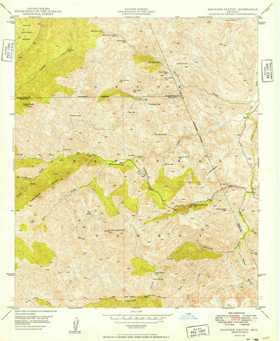 United States Geological Survey Haunted Canyon, AZ (1949, 24000-Scale) digital map