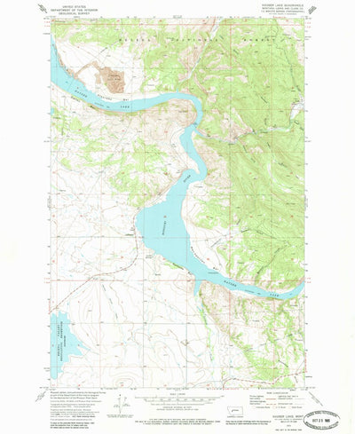 United States Geological Survey Hauser Lake, MT (1972, 24000-Scale) digital map