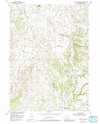 United States Geological Survey Haushar Ranch, WY (1950, 24000-Scale) digital map