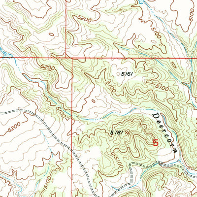 United States Geological Survey Haushar Ranch, WY (1950, 24000-Scale) digital map