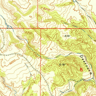 United States Geological Survey Haushar Ranch, WY (1951, 24000-Scale) digital map