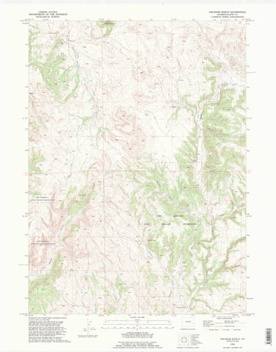 United States Geological Survey Haushar Ranch, WY (1990, 24000-Scale) digital map