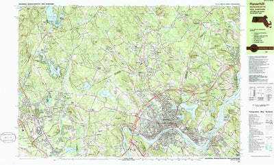 United States Geological Survey Haverhill, MA-NH (1985, 25000-Scale) digital map