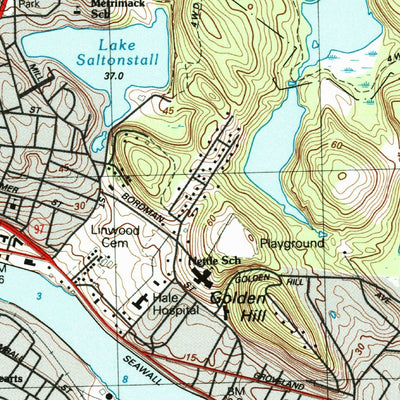 United States Geological Survey Haverhill, MA-NH (1987, 25000-Scale) digital map