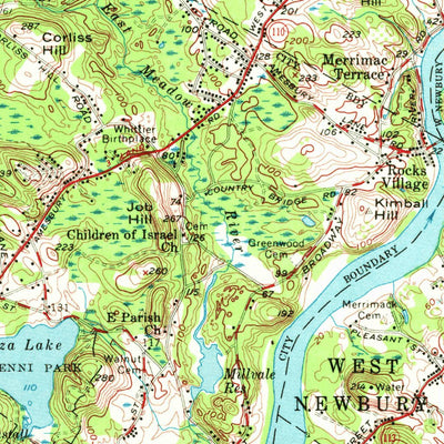 United States Geological Survey Haverhill, NH-MA (1956, 62500-Scale) digital map
