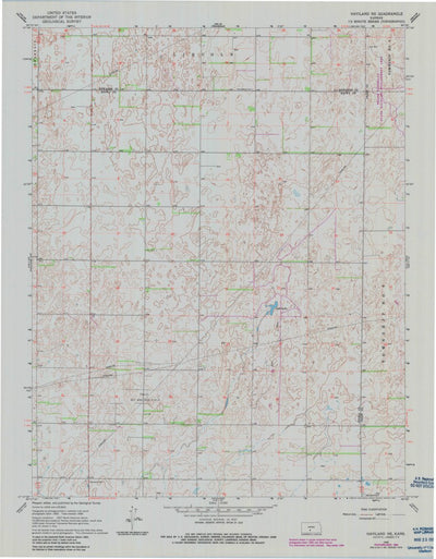 United States Geological Survey Haviland NE, KS (1968, 24000-Scale) digital map