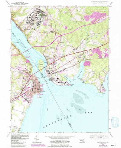 United States Geological Survey Havre De Grace, MD (1953, 24000-Scale) digital map