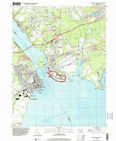 United States Geological Survey Havre De Grace, MD (1998, 24000-Scale) digital map