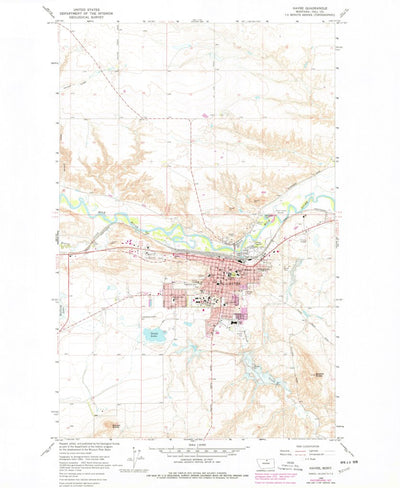 United States Geological Survey Havre, MT (1964, 24000-Scale) digital map