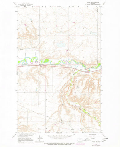 United States Geological Survey Havre SE, MT (1964, 24000-Scale) digital map