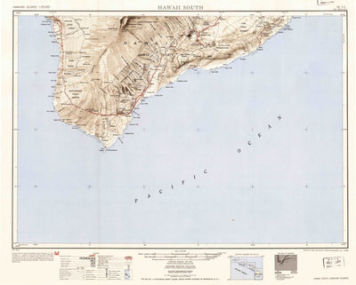 United States Geological Survey Hawaii South, HI (1954, 250000-Scale) digital map