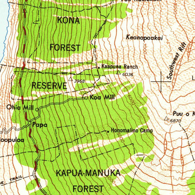 United States Geological Survey Hawaii South, HI (1959, 250000-Scale) digital map