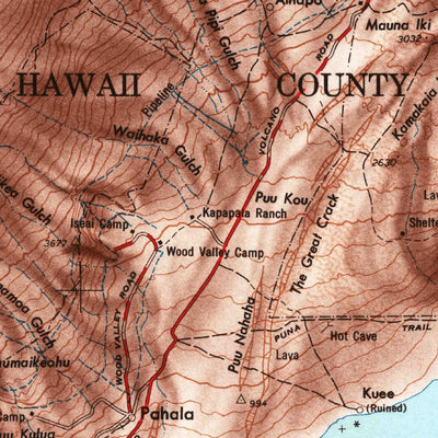 United States Geological Survey Hawaii South, HI (1961, 250000-Scale) digital map
