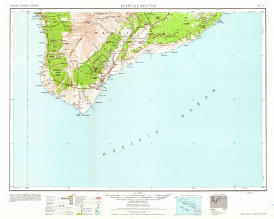United States Geological Survey Hawaii South, HI (1962, 250000-Scale) digital map