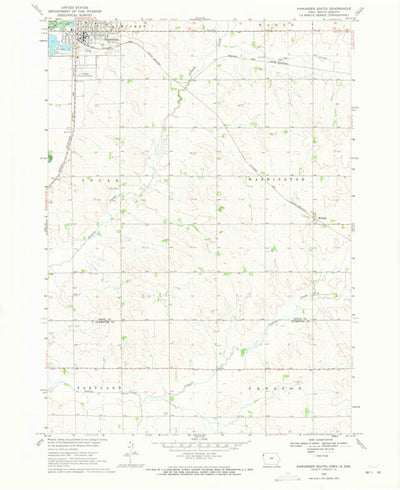 United States Geological Survey Hawarden South, IA-SD (1969, 24000-Scale) digital map