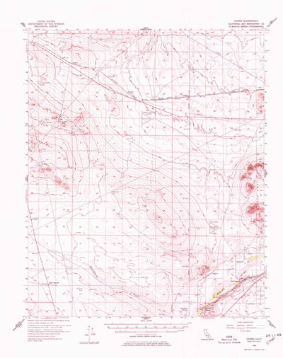 United States Geological Survey Hawes, CA (1956, 62500-Scale) digital map