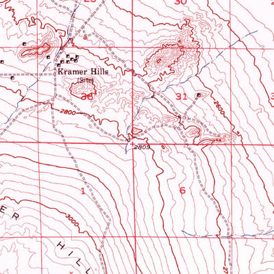 United States Geological Survey Hawes, CA (1956, 62500-Scale) digital map
