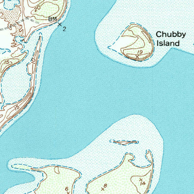 United States Geological Survey Hawk Island, TX (1952, 24000-Scale) digital map