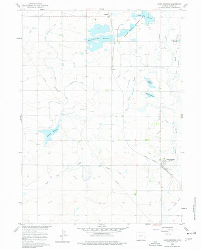 United States Geological Survey Hawk Springs, WY (1960, 24000-Scale) digital map
