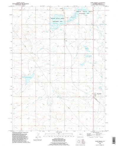 United States Geological Survey Hawk Springs, WY (1990, 24000-Scale) digital map