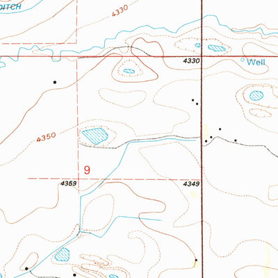 United States Geological Survey Hawk Springs, WY (1990, 24000-Scale) digital map