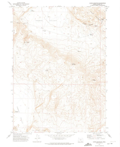 United States Geological Survey Hawks Mountain, OR (1971, 24000-Scale) digital map