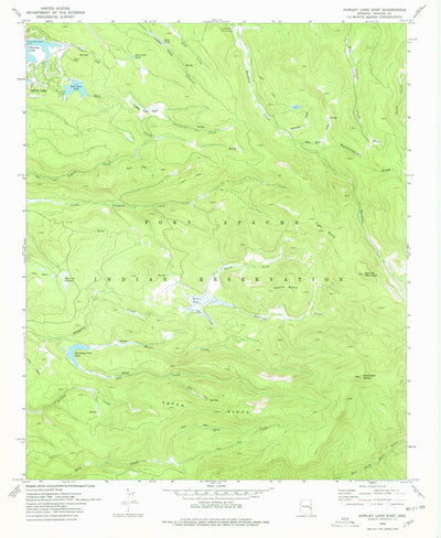United States Geological Survey Hawley Lake East, AZ (1978, 24000-Scale) digital map