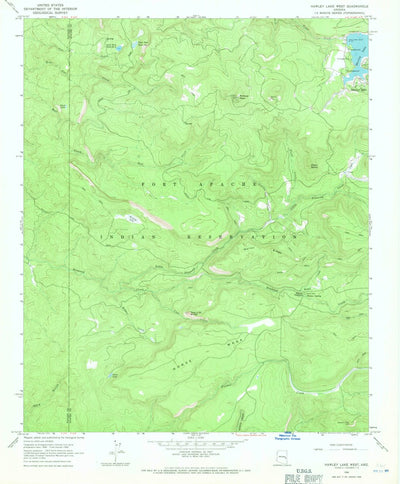 United States Geological Survey Hawley Lake West, AZ (1966, 24000-Scale) digital map