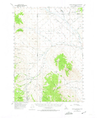 United States Geological Survey Hawley Mountain, ID (1957, 62500-Scale) digital map