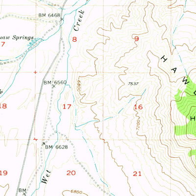 United States Geological Survey Hawley Mountain, ID (1957, 62500-Scale) digital map