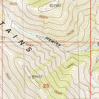 United States Geological Survey Hawley Mountain, ID (1987, 24000-Scale) digital map