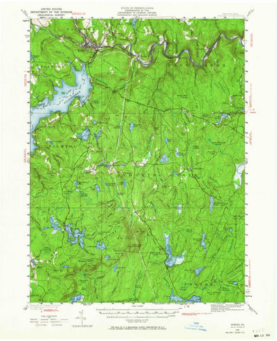United States Geological Survey Hawley, PA (1935, 62500-Scale) digital map