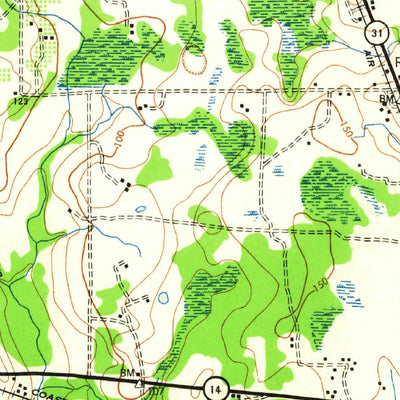 United States Geological Survey Hawthorn, FL (1943, 62500-Scale) digital map