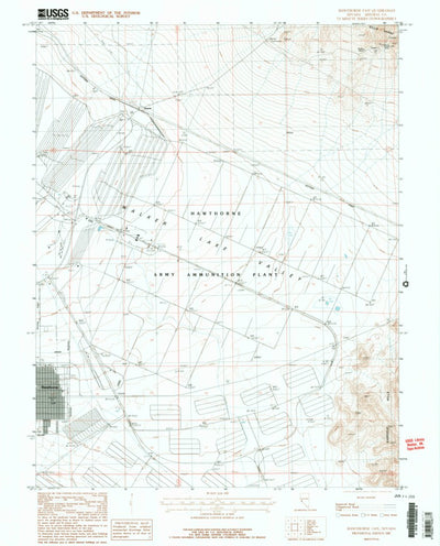 United States Geological Survey Hawthorne East, NV (1987, 24000-Scale) digital map