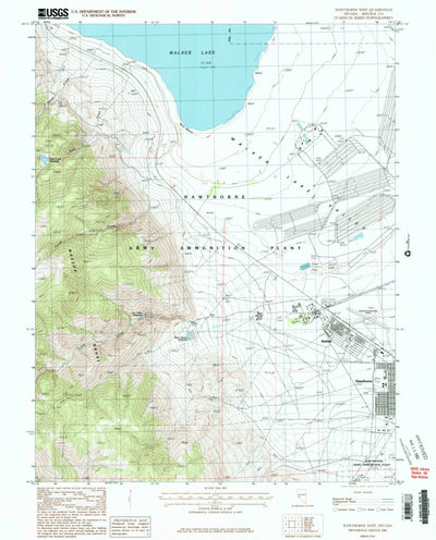 United States Geological Survey Hawthorne West, NV (1987, 24000-Scale) digital map