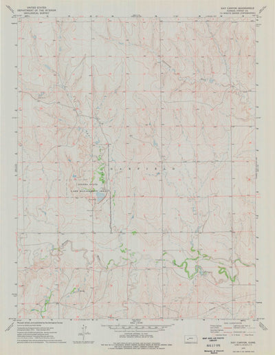 United States Geological Survey Hay Canyon, KS (1974, 24000-Scale) digital map