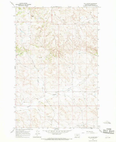 United States Geological Survey Hay Coulee, MT (1967, 24000-Scale) digital map