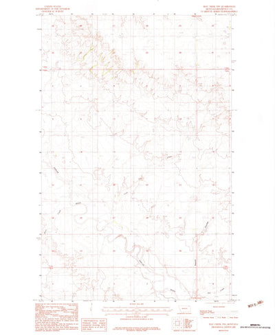 United States Geological Survey Hay Creek NW, MT (1983, 24000-Scale) digital map