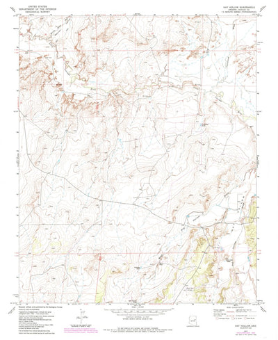 United States Geological Survey Hay Hollow, AZ (1971, 24000-Scale) digital map