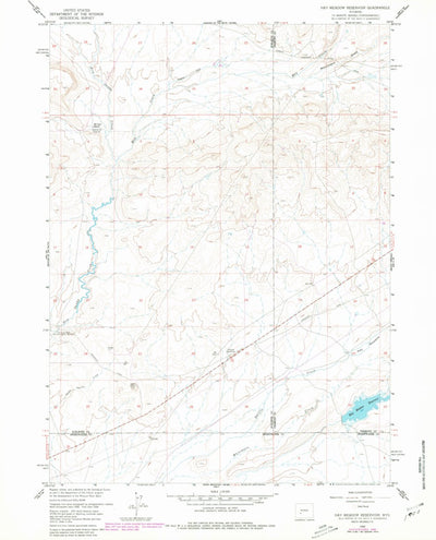 United States Geological Survey Hay Meadow Reservoir, WY (1958, 24000-Scale) digital map