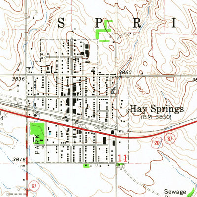 United States Geological Survey Hay Springs, NE (1966, 24000-Scale) digital map