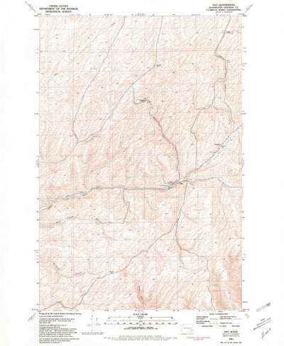 United States Geological Survey Hay, WA (1981, 24000-Scale) digital map