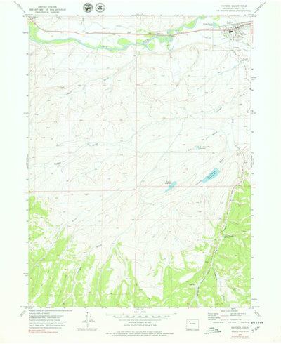 United States Geological Survey Hayden, CO (1971, 24000-Scale) digital map