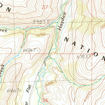 United States Geological Survey Hayden Creek, ID (1989, 24000-Scale) digital map