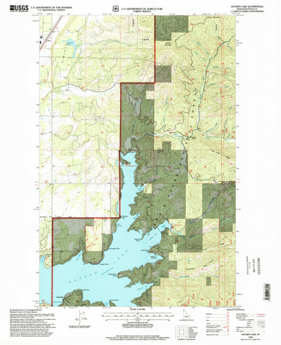 United States Geological Survey Hayden Lake, ID (1996, 24000-Scale) digital map