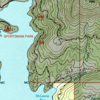 United States Geological Survey Hayden Lake, ID (1996, 24000-Scale) digital map